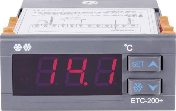 VOLTCRAFT ETC-200+ Temperaturregulator NTC -40 upp till +120 °C Relä 10 A (lxbxh) 88 x 75 x 34,5 mm