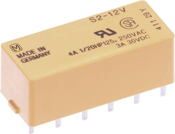 Panasonic S412 Print Relæ 12 V/DC 4 A 4x NO 1 stk.