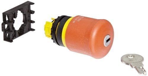 Eaton 216879 nødstop/sluk knap, D = 38 mm, nøgle ulåst, låsning MS1, ikke oplyst