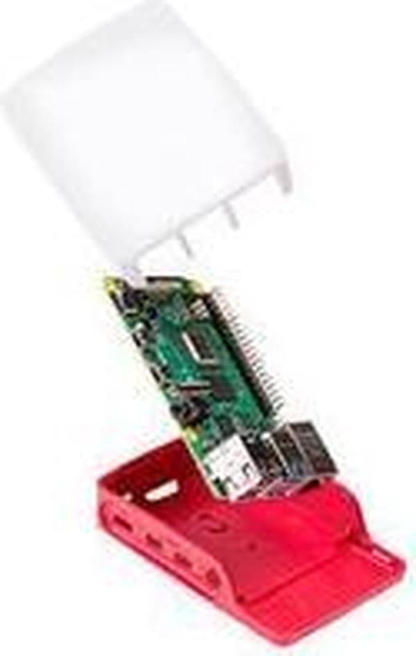 Officielt Raspberry Pi 4 etui - Pink-Hvid