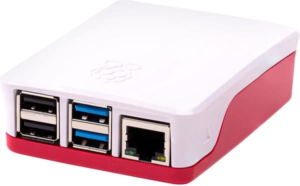 Officielt Raspberry Pi 4 etui - Pink-Hvid