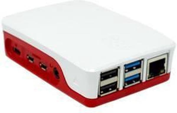 Officielt Raspberry Pi 4 etui - Pink-Hvid
