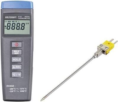 VOLTCRAFT K101 + TP 203 Lämpötilan mittauslaite -200 - +1370 °C Anturityyppi K