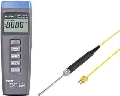 VOLTCRAFT K101 + TP 207 Lämpötilan mittauslaite -200 - +1370 °C Anturityyppi K