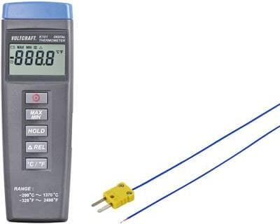 VOLTCRAFT K101 + TP 202 Lämpötilan mittauslaite -200 - +1370 °C Anturityyppi K