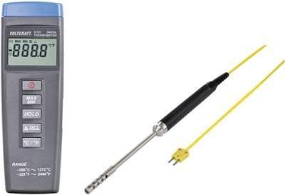 VOLTCRAFT K101 + TP 204 Temperaturmåler -200 til +1370 °C Føler type K