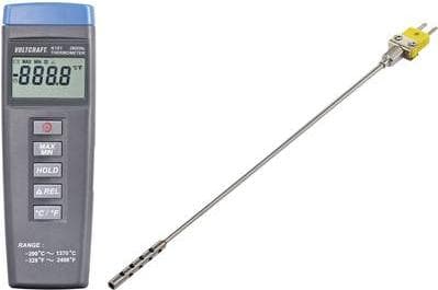 VOLTCRAFT K101 + TP 201 Temperaturmätare -200 till +1370 °C Givare typ K