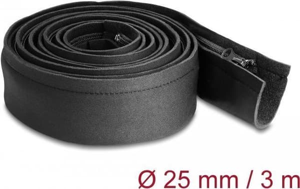 Delock - Kabelstyringsgennemføring - sort - 3 m (20914)