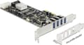 Miniatyrbild 1 av 4: PCI Expr Card Delock 4x USB3.0 ext