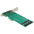 Miniatyrbillede 1 af 6: Delock PCIe x1 > 2 x M.2 Key B lav profil formfaktor