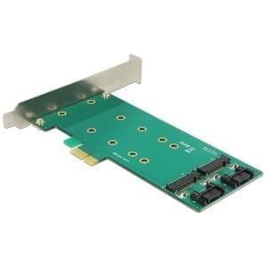 Delock PCIe x1 > 2 x M.2 Key B lav profil formfaktor