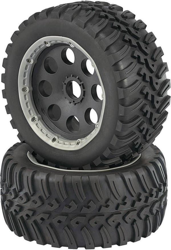 Reely 1:6 Buggy Komplett hjul V-Block 6-ekrad svart 1 par