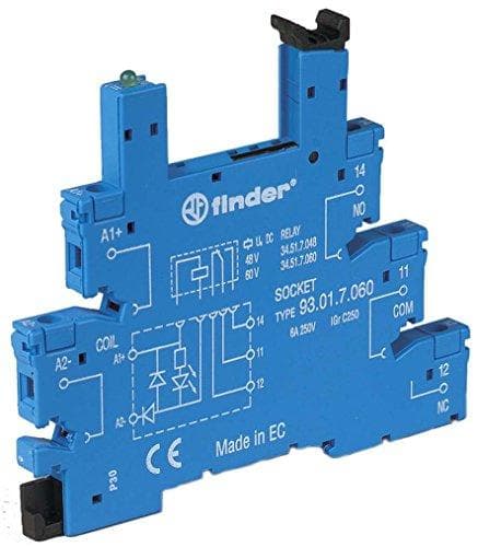 Finder 93.01.0.024 skruefatning, blå