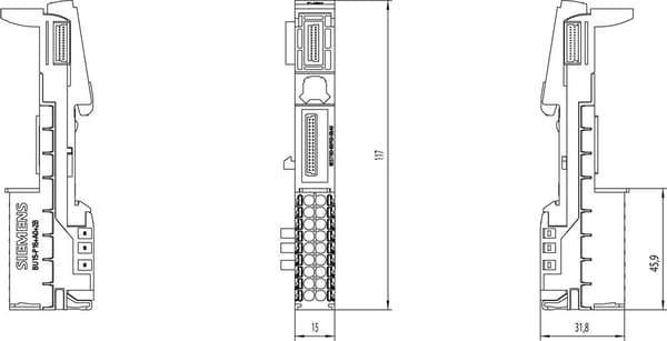 Siemens 6ES7193-6BP00 0BA0 6ES719 36BP000BA0 PLC terminal 28,8 V/DC