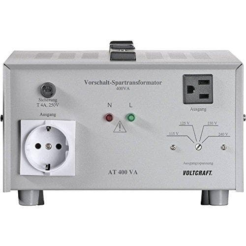 Voltcraft AT-400 NV liitäntälaitemuuntaja, jännitteenmuunnin, 115/125/230/240 V/AC / 230/240/115/12 (AT 400VA)