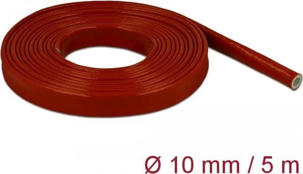 Delock palonkestävä suojaletku silikonipinnoitettu 5 mx 10 mm punainen (18898)