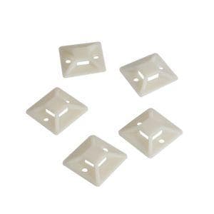 LogiLink kabelbinderholdere, 30 x 30 mm selvklæbende bund til kabelbindere, kabelholderholder: 11 x 2,9 - 1 stk (KAB0044)