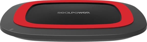 RealPower induktiivinen laturi 2000mA FreeCharge-10 257639 lähdöt Qi Standard Red