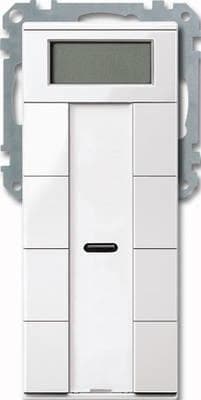 Merten MEG6214-0319 4-vejs knap plus med rumtemperaturregulator, polarhvid blank, System M