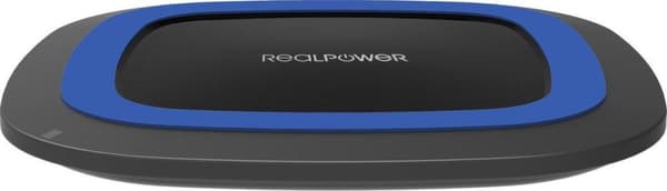 RealPower induktiivinen laturi 2000mA FreeCharge-10 257640 lähdöt Qi Standard Blue