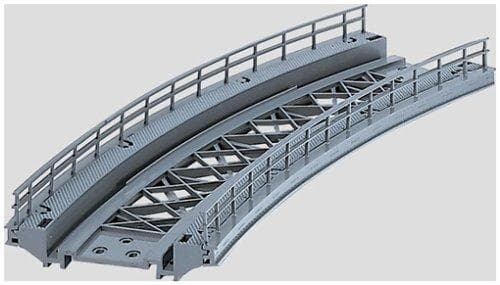 Märklin 7267 - Buet rampestykke, mål H0 Grå