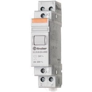 FINDER installationsrelæ 230VAC 22.23.8.230.4000 serie 22 til 35mm skinne 1NO 1NC 20A 22.23.8.230.4000 (222382304000)