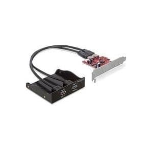 DeLock USB3.0 Frontpanel - USB-adapter - PCI Express x1 - USB, USB2.0, SuperSpeed USB - 2 portar (61775)