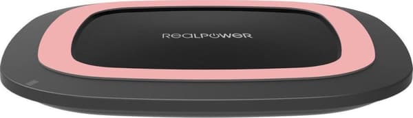 RealPower FreeCharge-10 Trådløs oplader 10W inkl. vægoplader sort pink