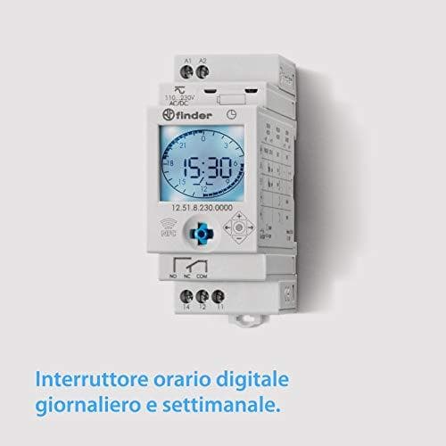 Finder 125182300000PAS Daglig / ugentlig Timer Digital 1 Reverser 16A 230AC