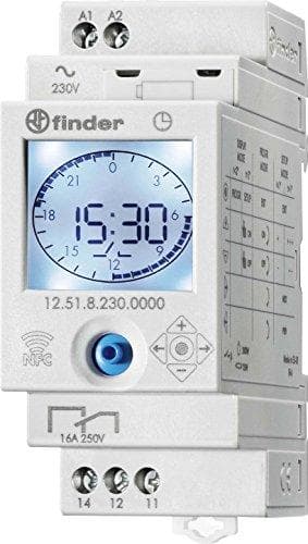 Finder 125182300000PAS Daglig / ugentlig Timer Digital 1 Reverser 16A 230AC