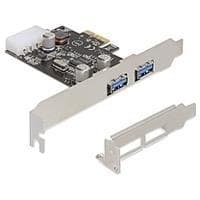 DeLock PCI Express-kort > 2x USB3.0 - USB-adapter - PCI Express x1 - USB, USB2.0, SuperSpeed USB - 2 portar (89243) Silver