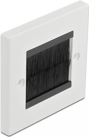 Delock kaapelinhallinnan kansipaneeli 86 x 86 mm mustilla harjasuistoilla (66491)