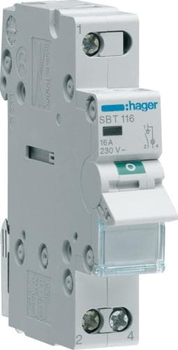 Hager SBT116, Plast, grå