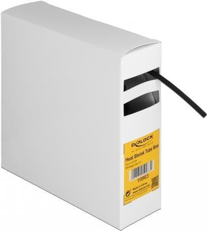 Delock krympeslangeboks, krympeforhold 3:1, 5 mx 3,2 mm sort