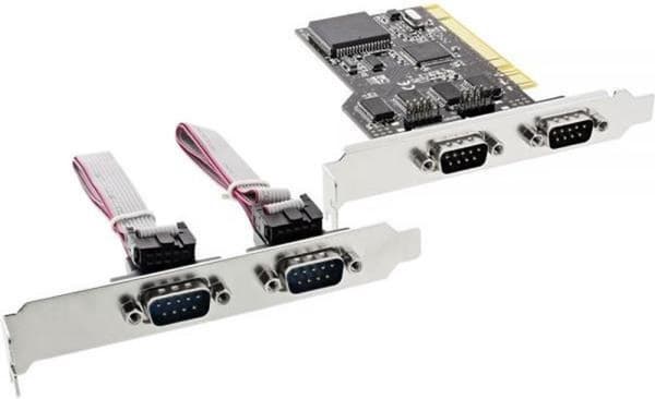 InLine serielt RS232 PCI-kort med 4 9-bens SUB-D-porte
