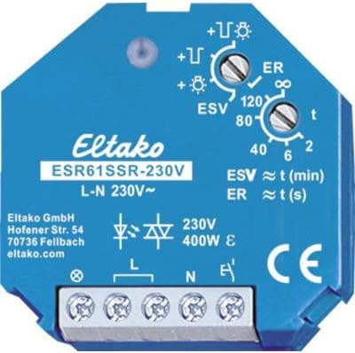 Eltako indbygget impulsafbryder ESR61SSR-230V 1 NO kontakt 230 V 400 W 1 stk (61100003)