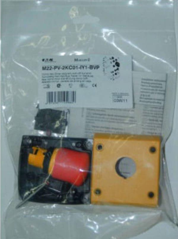 Eaton M22-PV-2KC01-IY1-BVP Hätäpysäytyskytkin 2x NC IP66 1 kpl