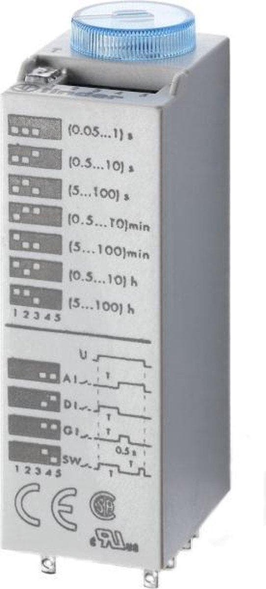 Finder 85.02.8.240.0000 Tidsrelä Multifunktionell 230 V/AC 1 stycke(r) Varaktighet: 0,05 s - 100 h 2x växlingskontakt