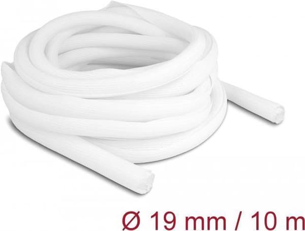Delock - kabelgenomföring - 19 mm diameter - 10,0 m - vit (20815)