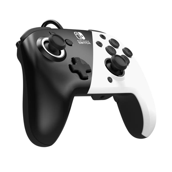 Faceoff Deluxe+ Audio Nintendo Switch Controller - musta/valkoinen