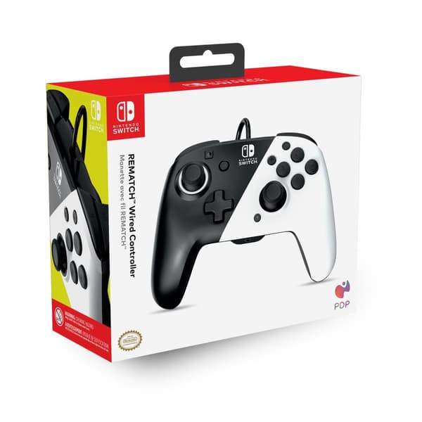 Faceoff Deluxe+ Audio Nintendo Switch Controller - musta/valkoinen