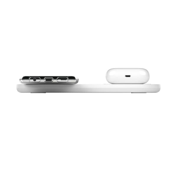 Belkin BOOST CHARGE Dual - Trådløs oplader + 30W AC-adapter - Trådløs oplader - 10W - Hvid