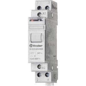 Finder SERIE 20 impulsafbryder DIN-skinne 20.23.8.012 lukker, 1 åbner 12 V/AC 16A 4000 VA 1