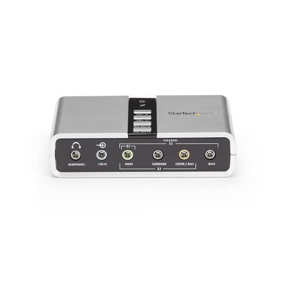 StarTech.com USB 2.0 Soundbox 7.1 -sovitin - Ulkoinen USB-äänikortti SPDIF Didital -äänellä - Ulkoinen äänikortti 8x 3,5 mm:n liitännällä