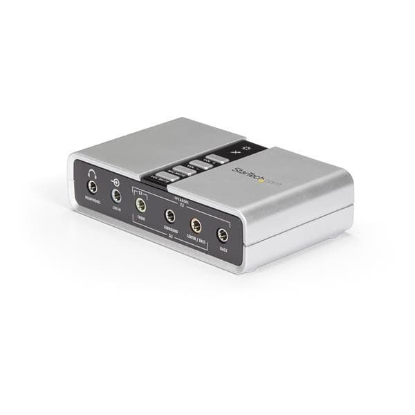 StarTech.com USB 2.0 Soundbox 7.1 Adapter - Eksternt USB-lydkort med SPDIF Didital Audio - Eksternt lydkort med 8x 3,5 mm fatning