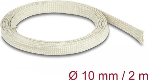 Delock - flettet slange - 2,0m - hvid (20893)