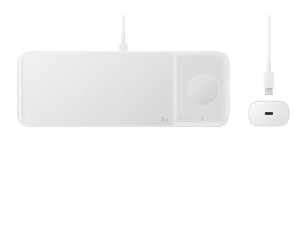 Samsung Wireless Charger Trio Smartphone / Galaxy Watch / Galaxy Buds - Hvid