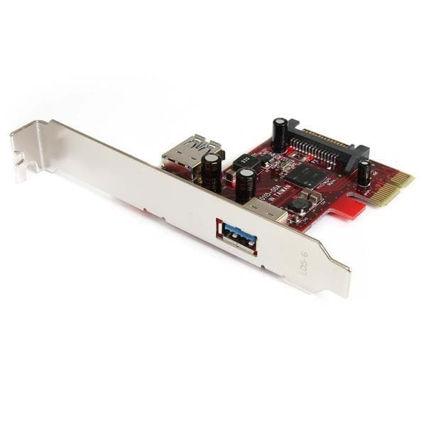 StarTech.com 2-portars USB3.0 SuperSpeed PCI Express-gränssnittskort med UASP-stöd - USB-adapter - PCI Express 2.0 Low Profile - USB, USB2.0, USB3.0 - Röd