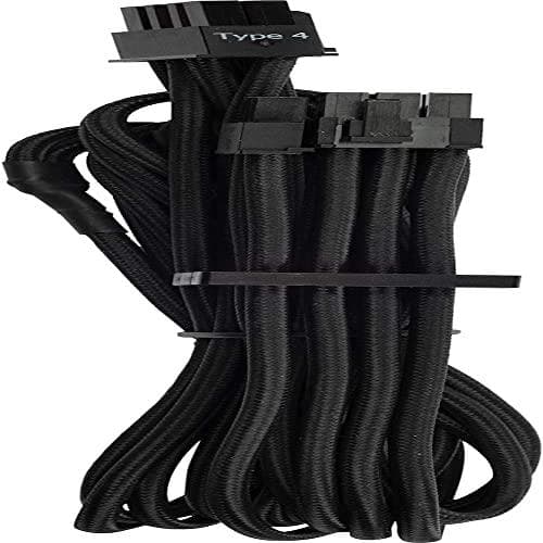 Corsair Premium individuelt ærmet (Type 4, Generation 4) - Strømkabel - 8-benet PCIe Power (W) snappet ind til 8-bens PCIe Power (6+2) (W) snappet i -