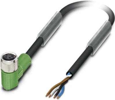 Phoenix Contact sensor-/aktuatorkabel M8 (90°) bøsning åben 10,0 m (SAC-4P-10.0-PUR/M 8FR)